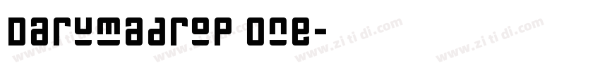Darumadrop One字体转换
